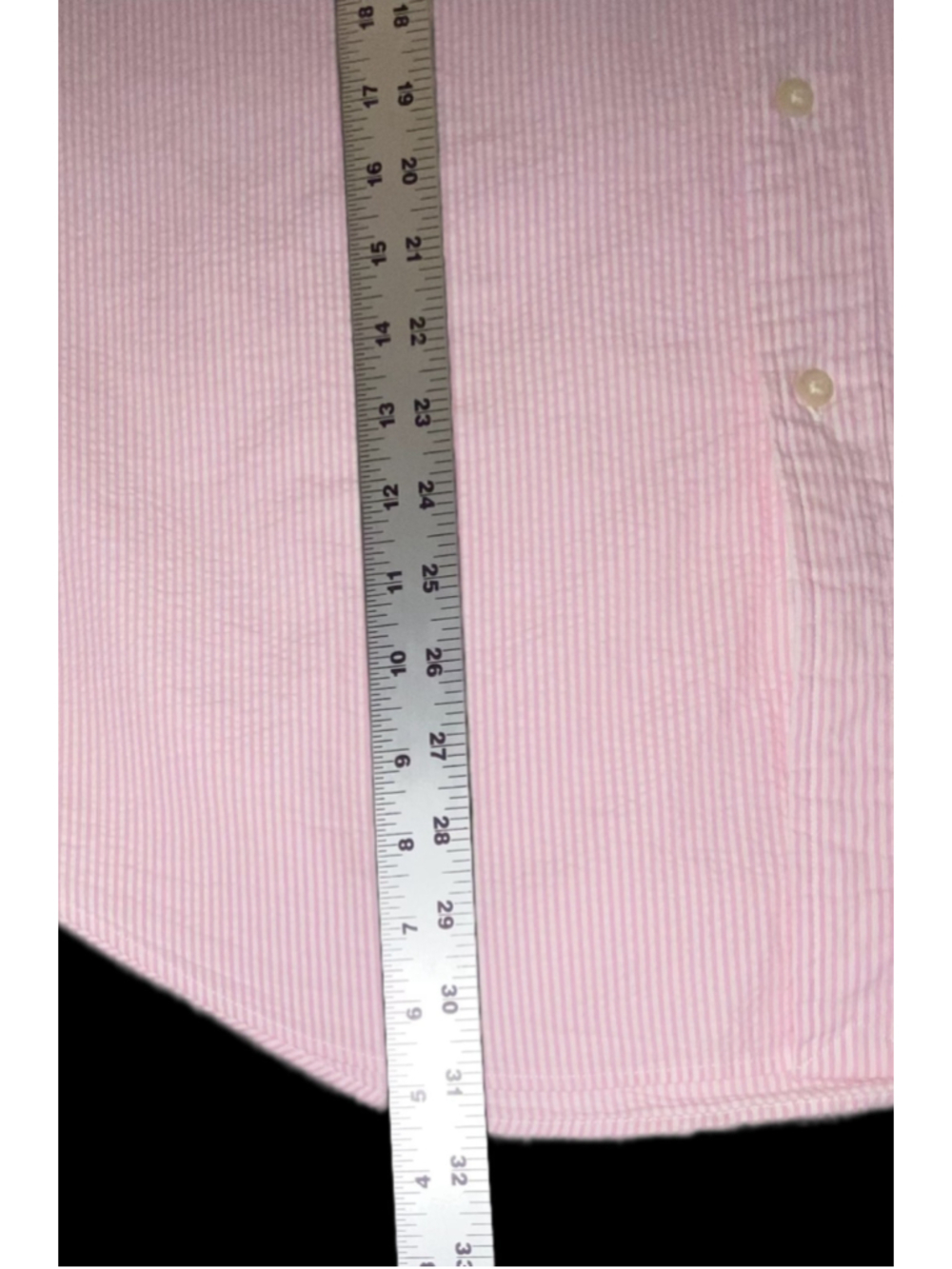 Ralph Lauren Men's Large Pink White Seersucker Short Sleeve Button Down Shirt - Picture 7 of 7